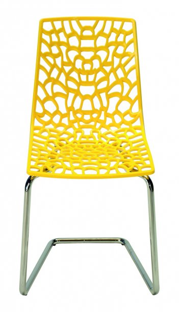 Židle jídelní plastová žlutá GROOVE Z