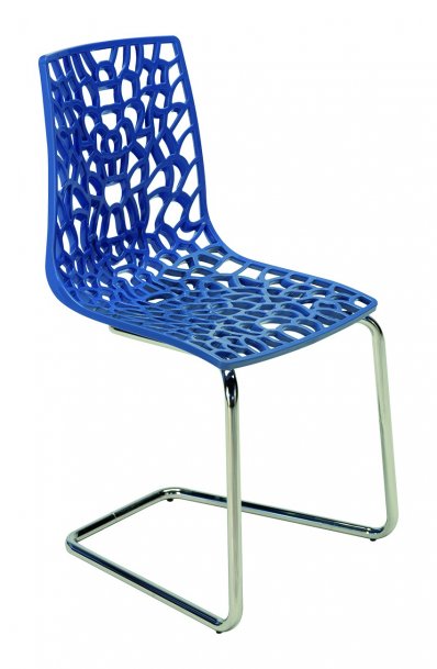 Židle jídelní plastová modrá GROOVE Z