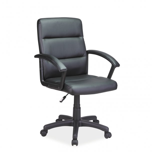 Židle kancelářská ecokůže černá Q-094