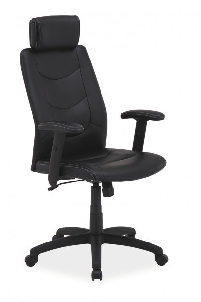 Židle kancelářská ecokůže černá Q-119