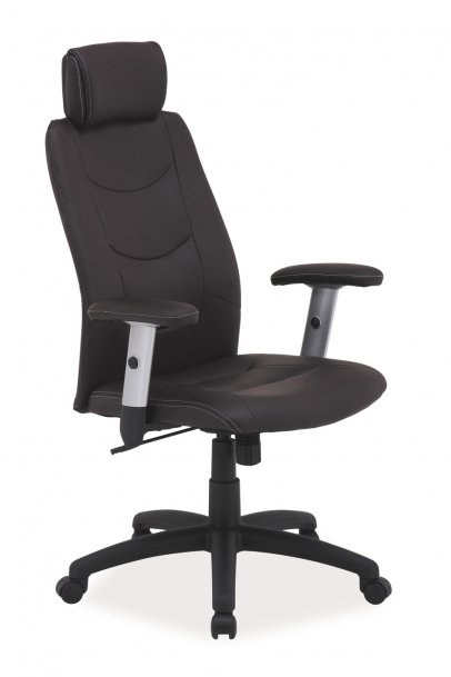 Židle kancelářská ecokůže hnědá Q-119