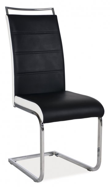 Židle jídelní kovová čalouněná černá H-441