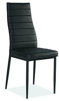 Židle jídelní kovová čalouněná černá H-261 C