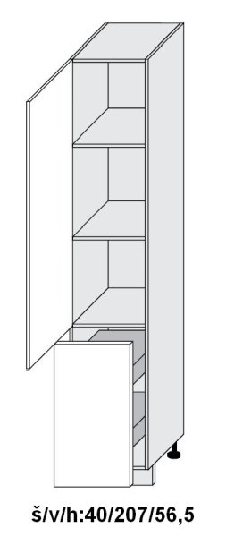 Dolní skříňka vysoká PLATINUM WHITE 40 cm