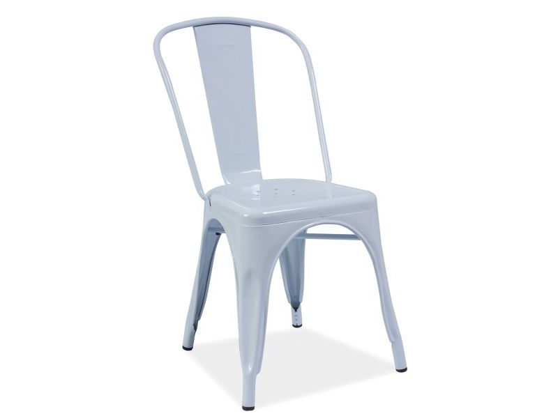 Židle jídelní kovová bílá LOFT