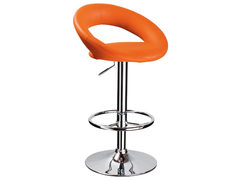 Židle barová oranžová C-300