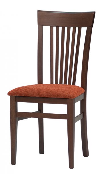Židle jídelní dřevěná čalouněná hnědá K1