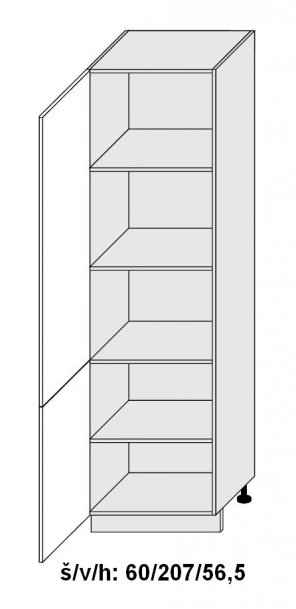 Dolní skříňka vysoká SILVER+ LATTE 60 cm