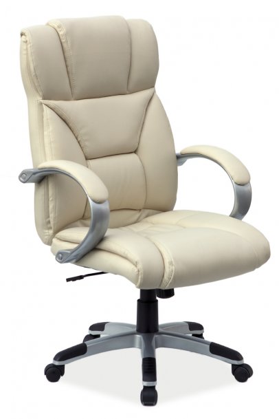 Židle kancelářská ecokůže béžová Q-044