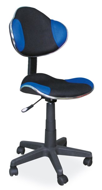 Židle kancelářská dětská černá/modrá Q-G2