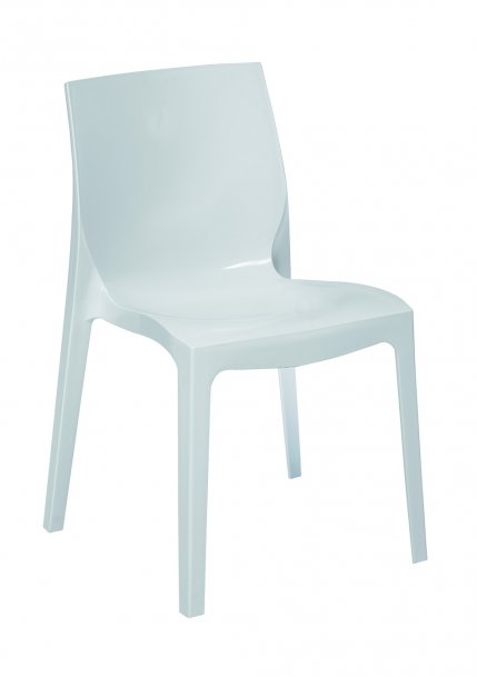 Židle jídelní plastová bílá ICE