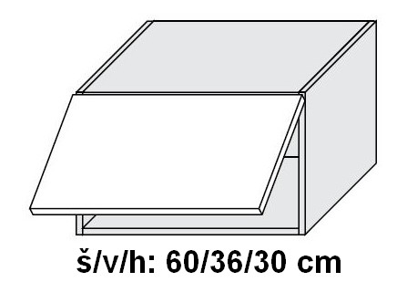 kuchyňská skříňka horní TITANIUM FINO ČERNÁ W4B/60 - grey