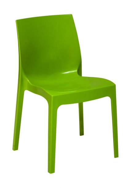 Židle jídelní plastová zelená ICE