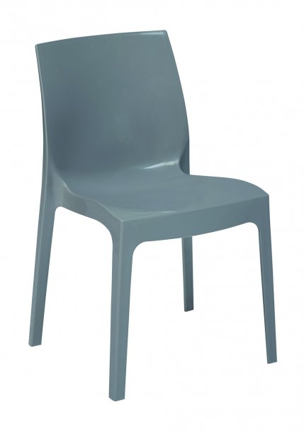 Židle jídelní plastová šedá ICE