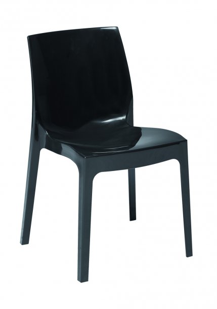 Židle jídelní plastová černá ICE