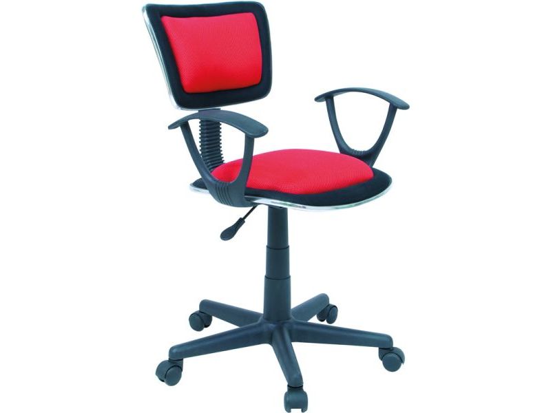 Židle kancelářská dětská červená Q-140