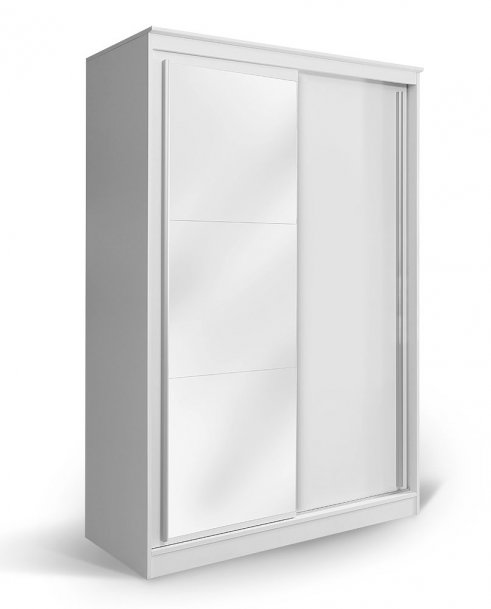 Skříň s posuvnými dveřmi se zrcadlem bílá GD 553 O 520709