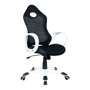 Židle kancelářská černá/bílá Q-111