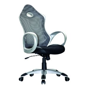 Židle kancelářská černá/stříbrná Q-111