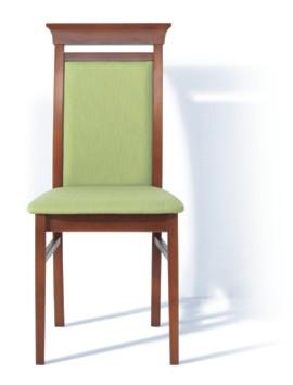 Židle jídelní dřevěná čalouněná zelená STYLIUS NKRS