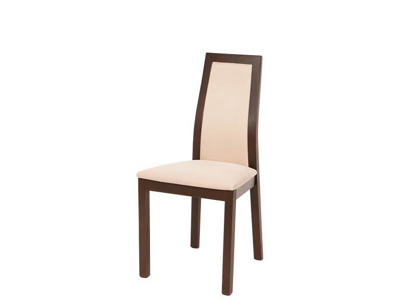 Židle jídelní dřevěná čalouněná béžová KOEN PKRS