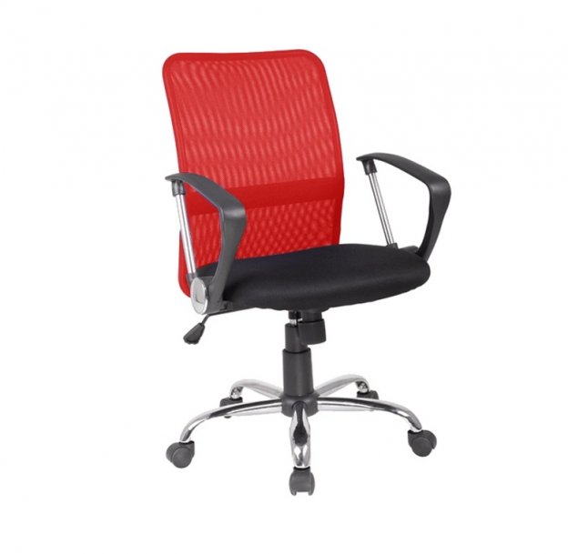 Židle kancelářská červená Q-078