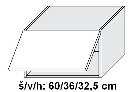Horní skříňka PLATINUM WHITE STRIPES 60 cm