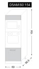 kuchyňská skříňka dolní vysoká QUANTUM VANILA D5AM/60/154 - grey