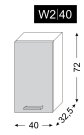 kuchyňská skříňka horní TITANIUM FINO ČERNÁ W2/40 - grey