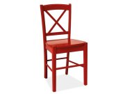Židle jídelní dřevěná červená CD-56