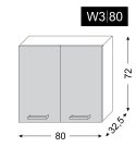 kuchyňská skříňka horní PLATINUM ROSE RED W3/80 - grey