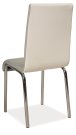 Židle jídelní kovová čalouněná šedá/bílá H-224