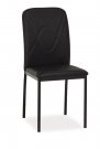 Židle jídelní kovová čalouněná černá H-623