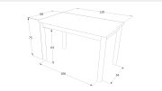 Stůl jídelní dub lancelot/antracit 120x68 ADAM