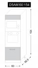 kuchyňská skříňka dolní vysoká QUANTUM BEIGE D5AM/60/154 - grey
