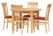Židle jídelní dřevěná čalouněná hnědá K1