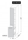 kuchyňská skříňka dolní vysoká QUANTUM BEIGE 2D14K/40 cargo - grey