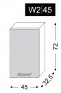 kuchyňská skříňka horní TITANIUM DUB PALERMO W2/45 - grey