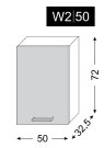kuchyňská skříňka horní PLATINUM BLACK W2/50 - grey