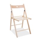 Židle skládací dřevěná bílá SMART II