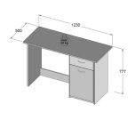 Psací stůl dub sonoma/bílá BALIOS BOSB211-Q36