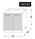 kuchyňská skříňka dolní QUANTUM BEIGE D8Z/80 - grey