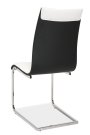 Židle jídelní kovová čalouněná béžová/bílá H-133