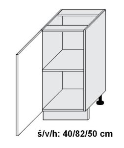 kuchyňská skříňka dolní OPTIMUM BÍLÁ D1D/40 - bílá alpská                                                                                                                                            