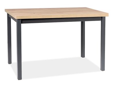 Stůl jídelni dub artisan/černá mat 100x60 ADAM