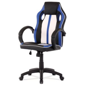 Židle herní modrá/bílá  ekokůže KA-Z505 BLUE