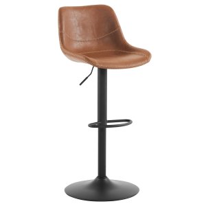 Židle barová černá/hnědá AUB-714 BR