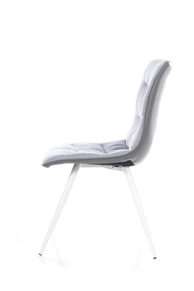 Židle jídelní bílá/šedá EVITA - zobrazení 360