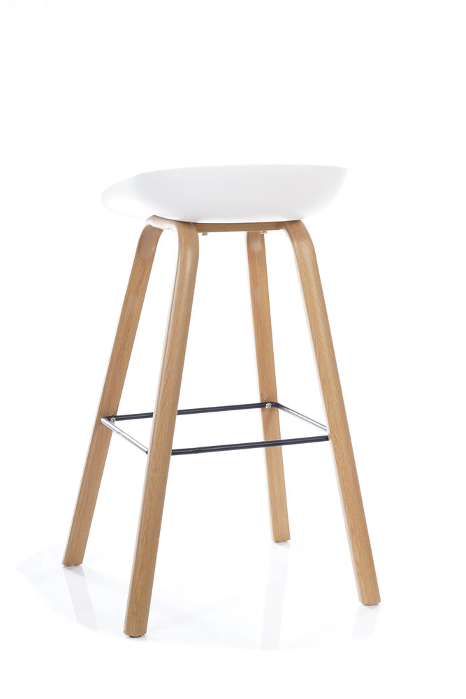 Židle barová dub/bílá STING - zobrazení 360