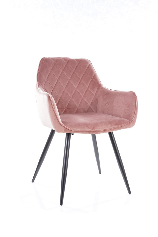 Židle jídelní šedá LINEA VELVET - zobrazení 360